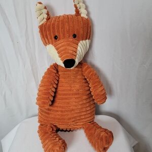 Jellycat Corduroy Fox Plush in Orange and Cream